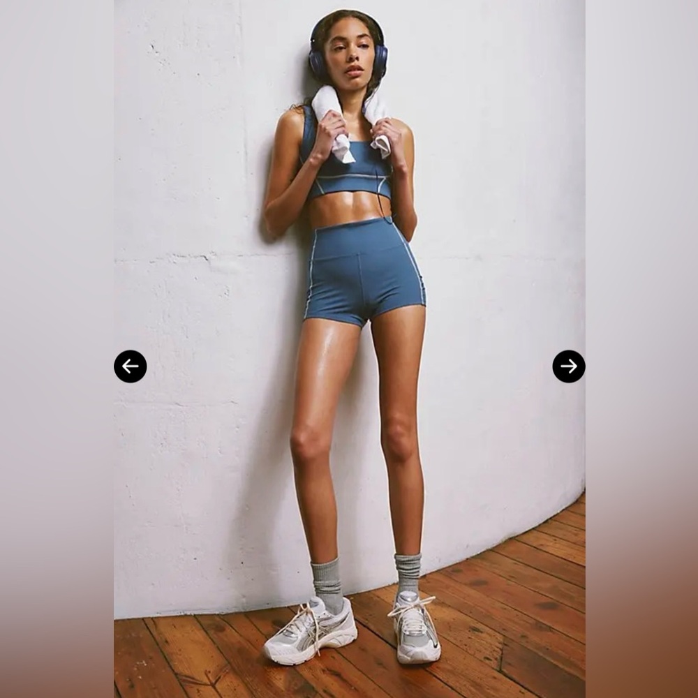 FP Movement You're A Peach Shorty Shorts in Skyline | NWOT